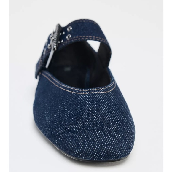 Zara Denim Mary Jane Flats - Picture 4 of 6
